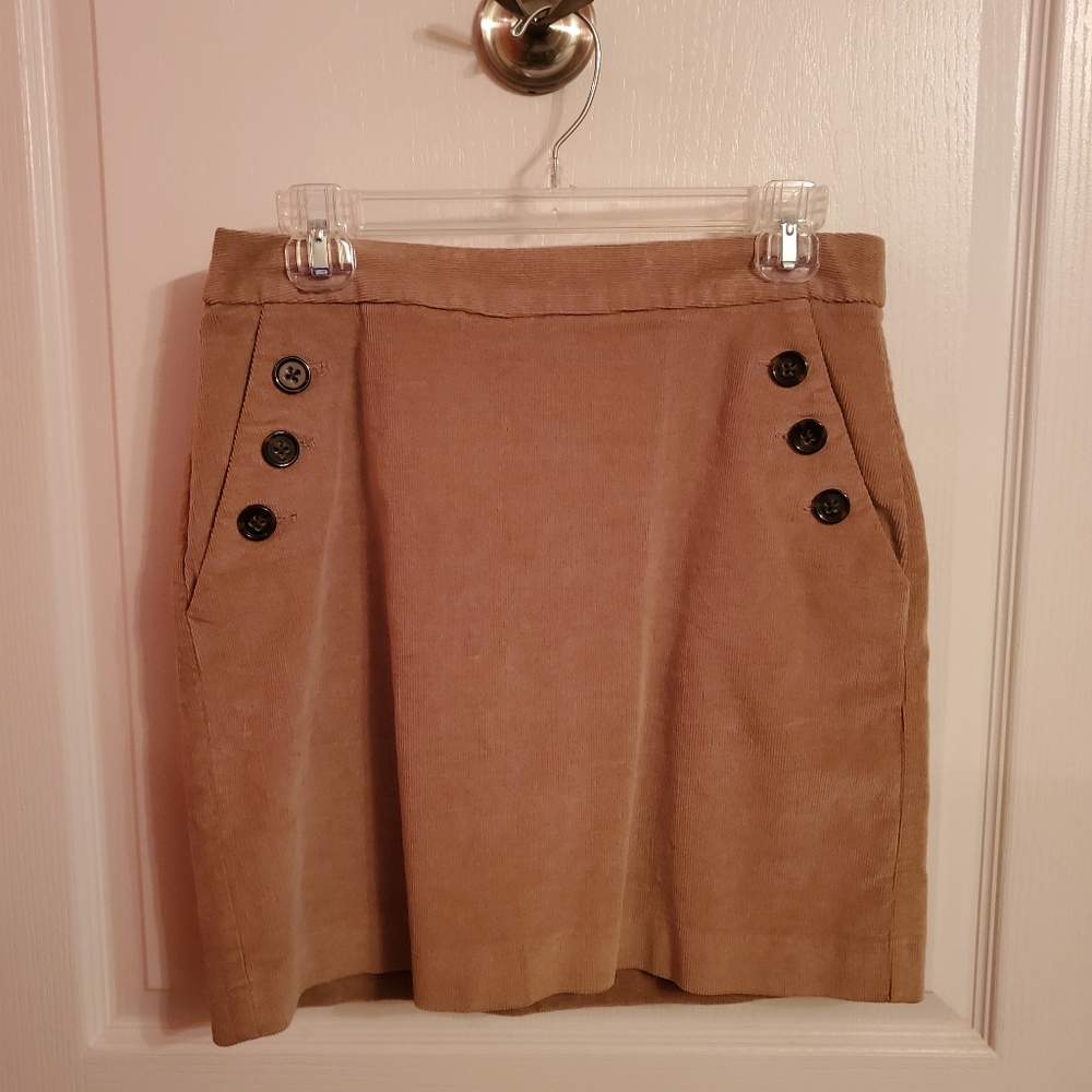 Banana Republic Tan Corduroy Skirt - Size 6